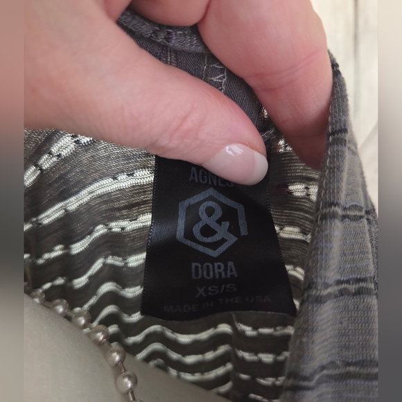 Agnes & Dora Gray Striped Vest - Picture 4 of 4